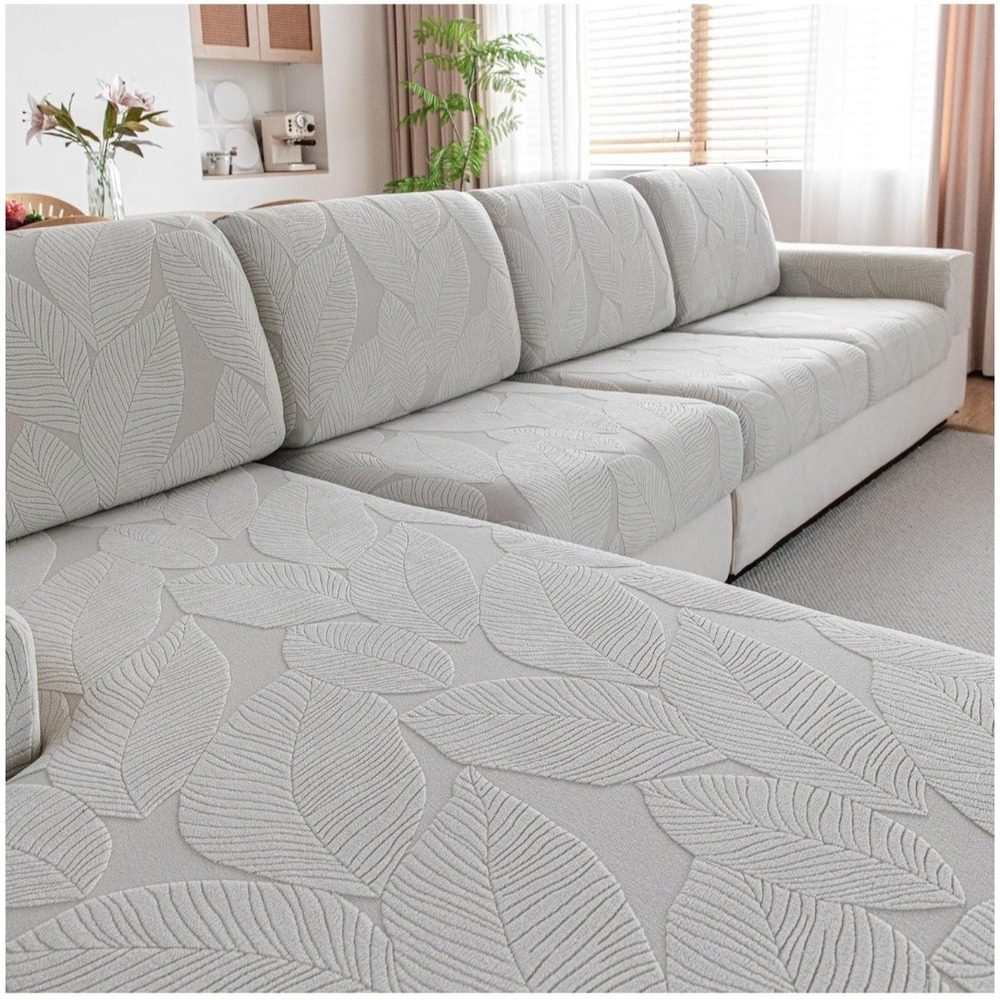 Sectional Couch Cushion Covers Furniture Protector Light Gray